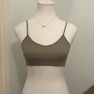 Seamless Green Bra Top